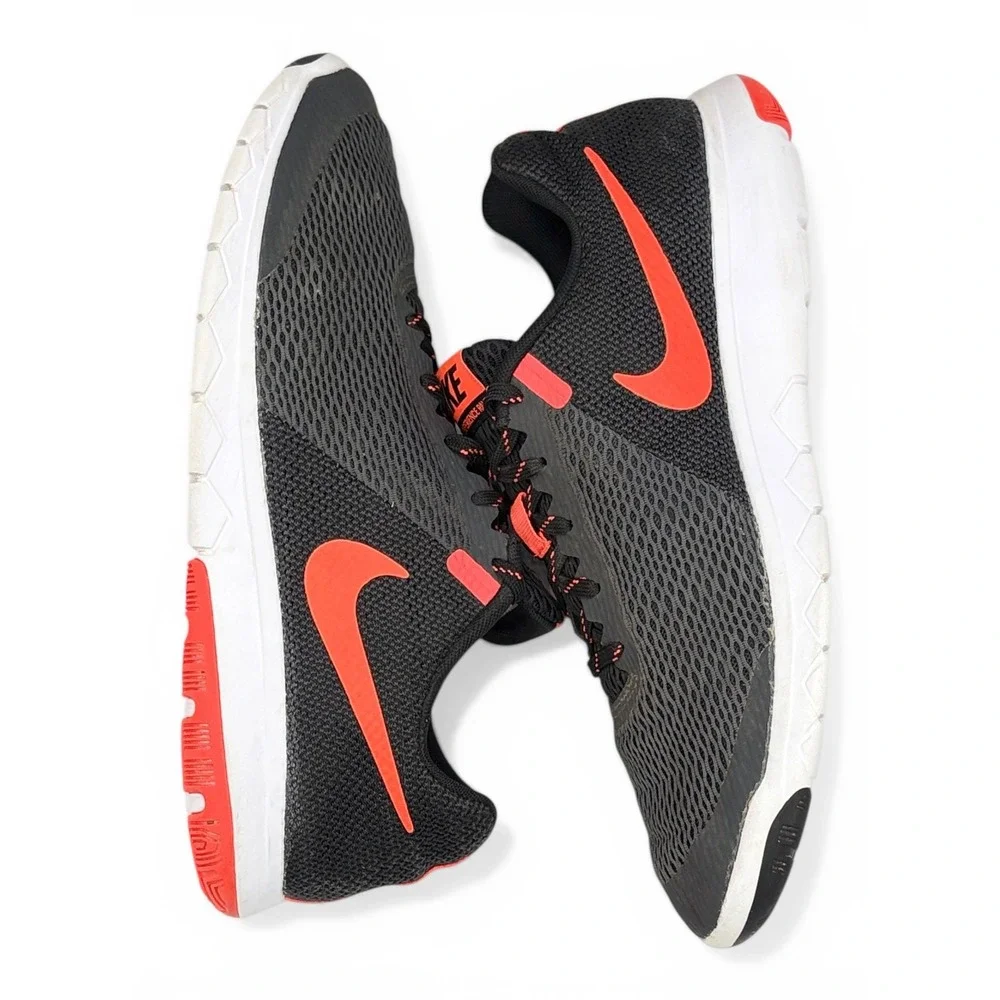 Nike Flex Experience RN 5 Mens 8.5 Black Orange‎ Training Running Shoes Athletic